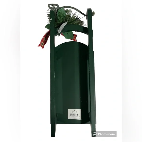 Wooden Painted Santa Merry Christmas Sled - Picture 4 of 9